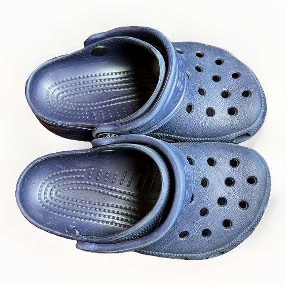 Toddler  Kids Unisex Classic Crocs Slip-On Mules Clogs Size 8/9 Blue Navy Shoes - Picture 1 of 6